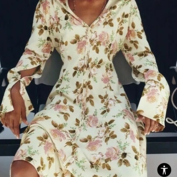 NWT - Zara Flowing Floral Print Maxi - Sz M - Picture 1 of 8